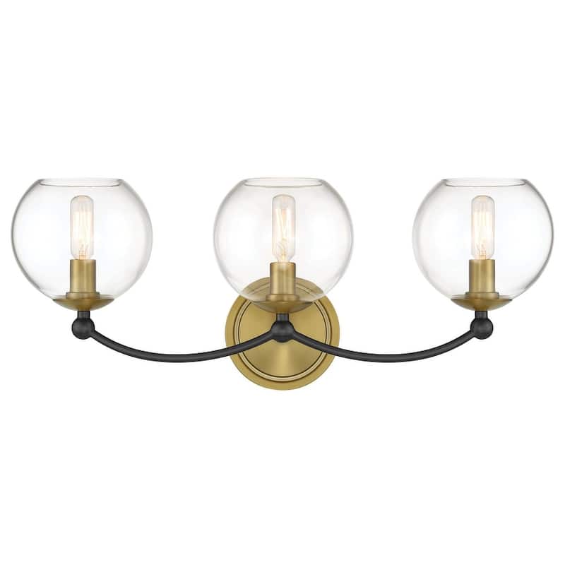 Minka Lavery 5063 Kearney Park 3 Light 23" Wide Vantage Vanity Light - Coal / Soft Brass