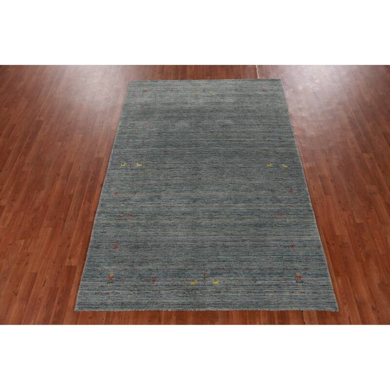 Hand Knotted Oriental 100% Wool Carpet Tribal Tribal Multi-Colored Gabbeh Area Rug - 7' 10'' X 5' 3''