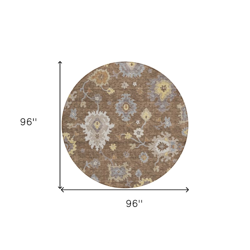 HomeRoots Floral Traditional Rectangle Outdoor Rug