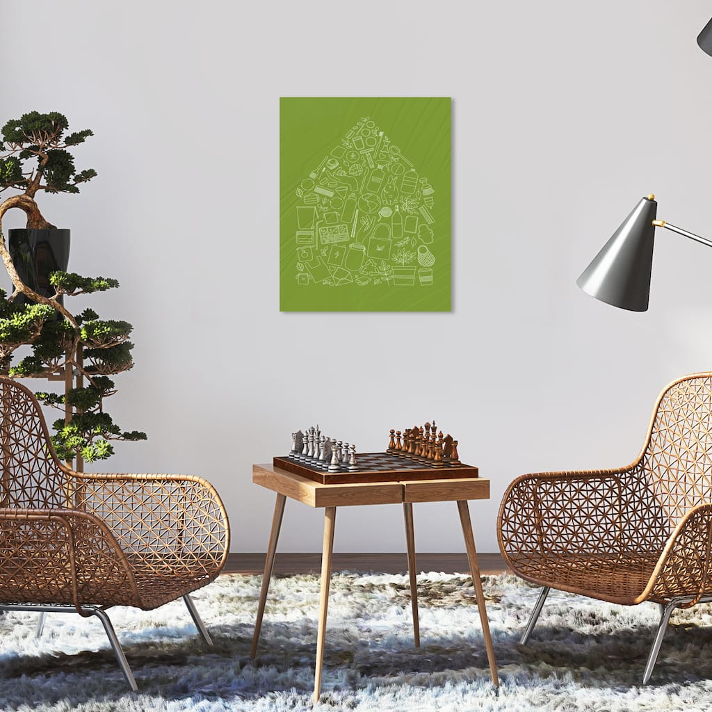 Wynwood Studio Canvas Education and Office Green Recycle Green Modern & Contemporary Wall Art Canvas Print