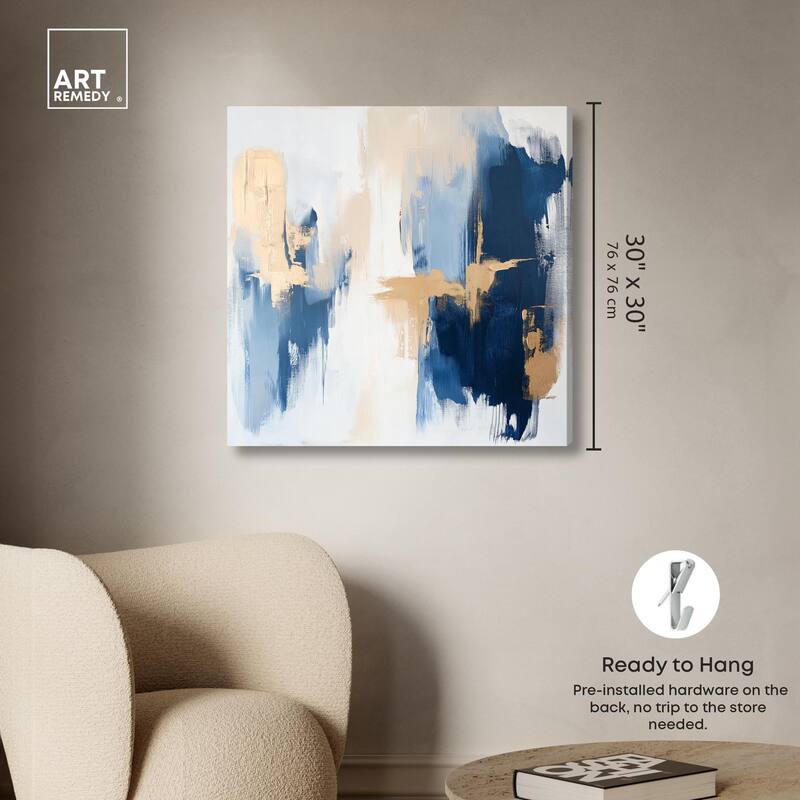 Tranquil Blue Depths II Canvas by Art Remedy, Gallery Wrapped