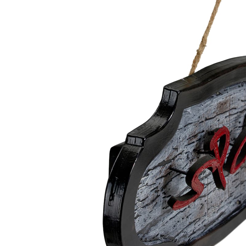 20.5" Red and Gray Animated 'Spooky' Halloween Sign