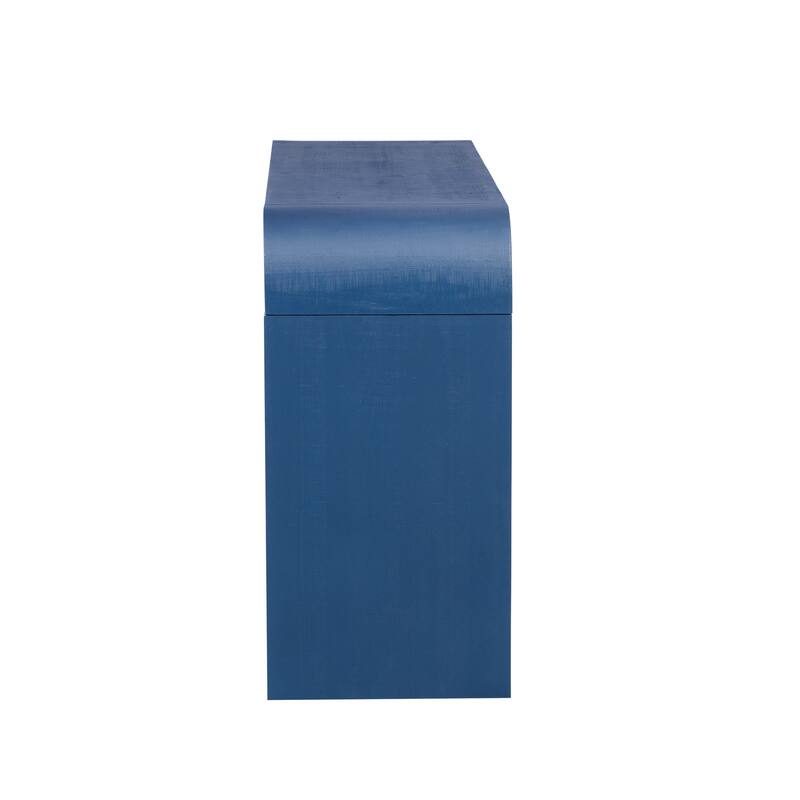 Modern Luxury Sideboard Woven Wood Slat Buffet Cabinet with Tiered Stepped Design, for Hallways Living Rooms, Studies