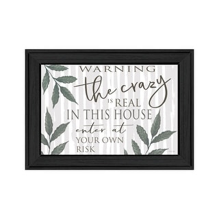 TrendyDecor4U Contemporary "The Crazy is Real" Framed Print Wall Art