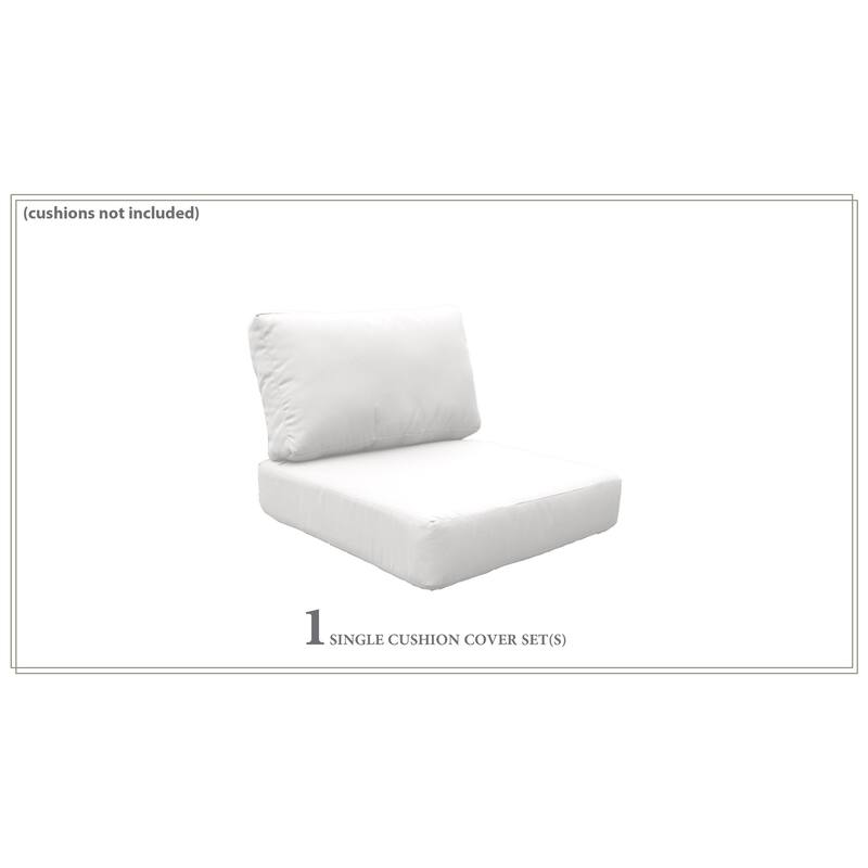 Low-back 6-inch Chair Cushion Covers - sail white