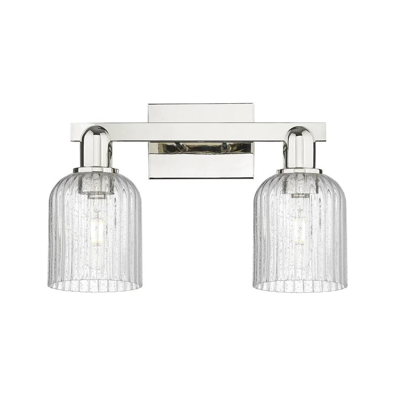 Innovations Lighting 716-2W-11-16 Bridal Veil Vanity Bridal Veil 2 - Polished Nickel / Seedy