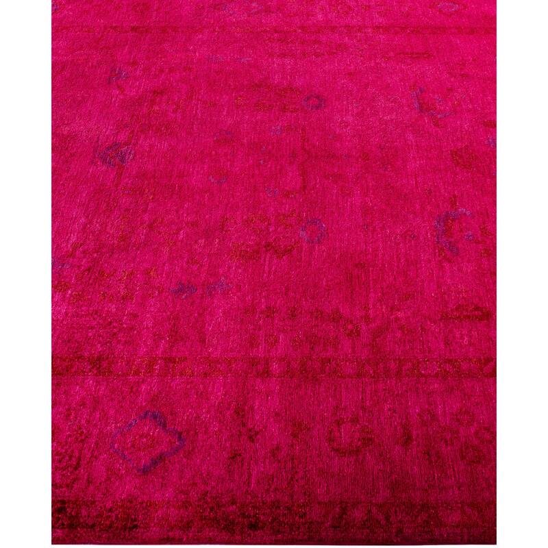 Overdyed One-of-a-Kind Hand-Knotted Area Rug - Pink - 6' 1" x 9' 3"