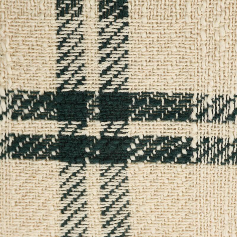 Sevita Woven Holiday Plaid Cotton Throw Pillow