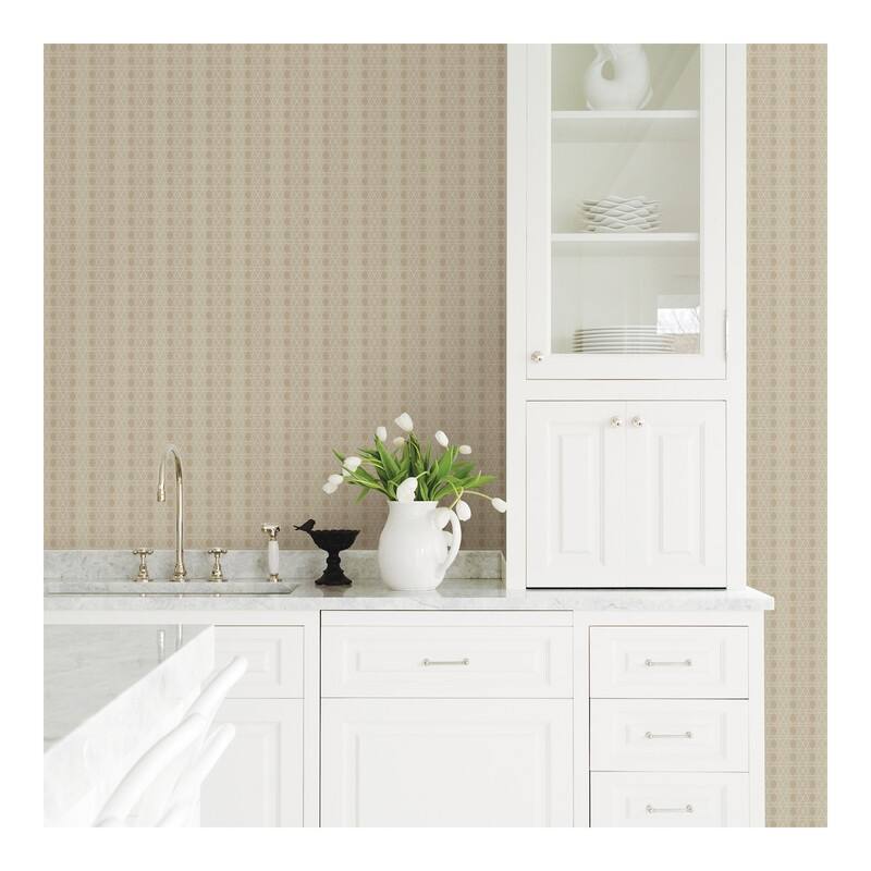 Advantage Taylor Beige Diamond Wallpaper - 21 x 396 x 0.025