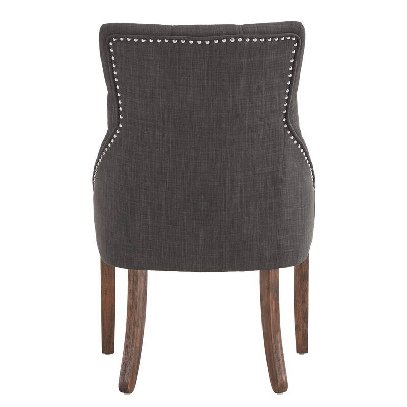 Kimpton Linen Curved Back Tufted Dining Chair (Set of 2) by iNSPIRE Q Artisan