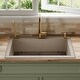 preview thumbnail 17 of 82, Karran Drop-In Quartz 33 in. 1-Hole Single Bowl Kitchen Sink Kit