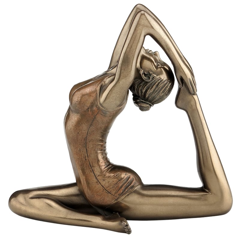 Veronese Design 5.1 H Yoga - King Pigeon Pose Cold Cast Bronze