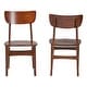 preview thumbnail 3 of 8, Baxton Studio Netherlands Mid-century Scandinavian Style Dark Walnut Bentwood Dining Chair Set