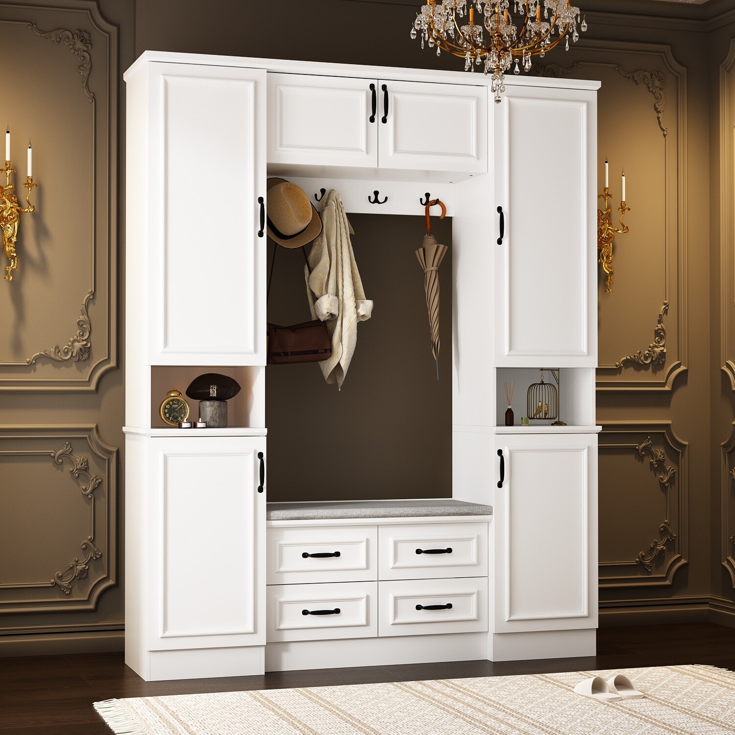 Armoire with bench discount