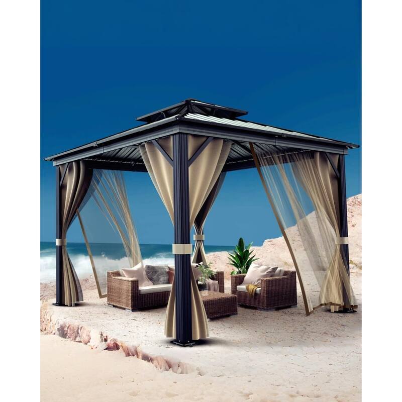 12'x12' Hardtop Gazebo for Patio, Deck, Backyard, Lawn, and Garden - 12X12 Ft