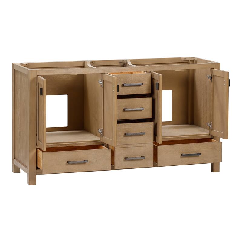 Avanity Modero 60 in. Double Sink Bathroom Vanity with Engineered Stone Top - 61"W x 22"D x 35"H