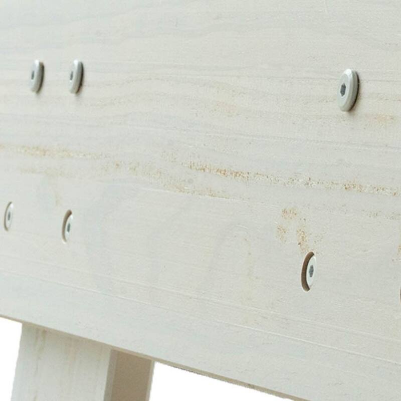 Max and Lily Farmhouse Full Bed w/ Plank Headboard and Storage Drawers