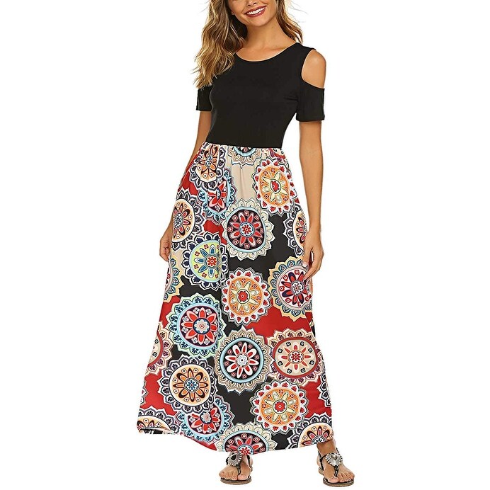 cold shoulder sun dresses