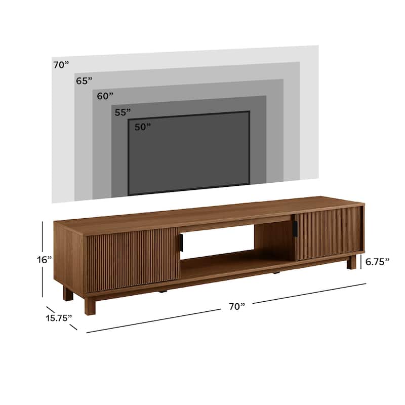 Middlebrook Designs Modern 70-inch Fluted-Door TV Stand