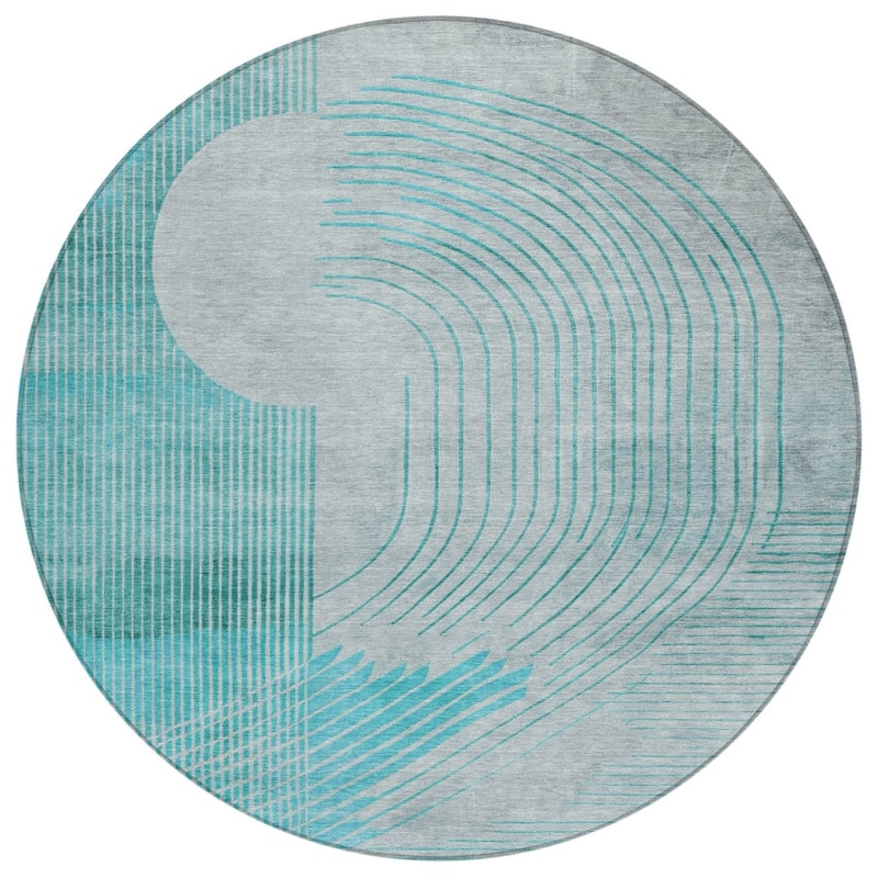 HomeRoots Geometric Transitional Rectangle Outdoor Rug