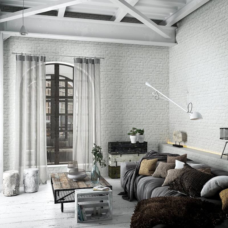 Galerie Wallcoverings The Loft Collection Brick Effect Matte Finish Vinyl on Non-woven Wallpaper Roll