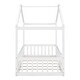 preview thumbnail 9 of 30, Twin Size Wood Bed House Bed Frame with Fence