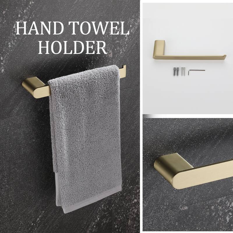 5 Piece Stainless Steel Bathroom Towel Rack Set Wall Mount
