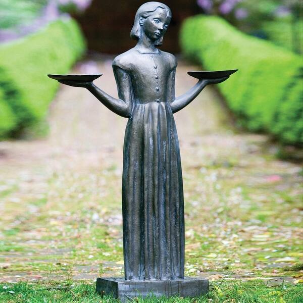 Shop Savannah Bird Girl Statue With Pedestal Lawn And Garden