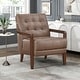 preview thumbnail 3 of 71, Leland Leather Match Accent Chair