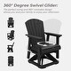 preview thumbnail 3 of 54, Set of 2 HDPE Adirondack Swivel Gliders, Outdoor Patio Chair Set
