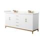 Option White / Giotto Quartz Top / Satin Bronze Hardware