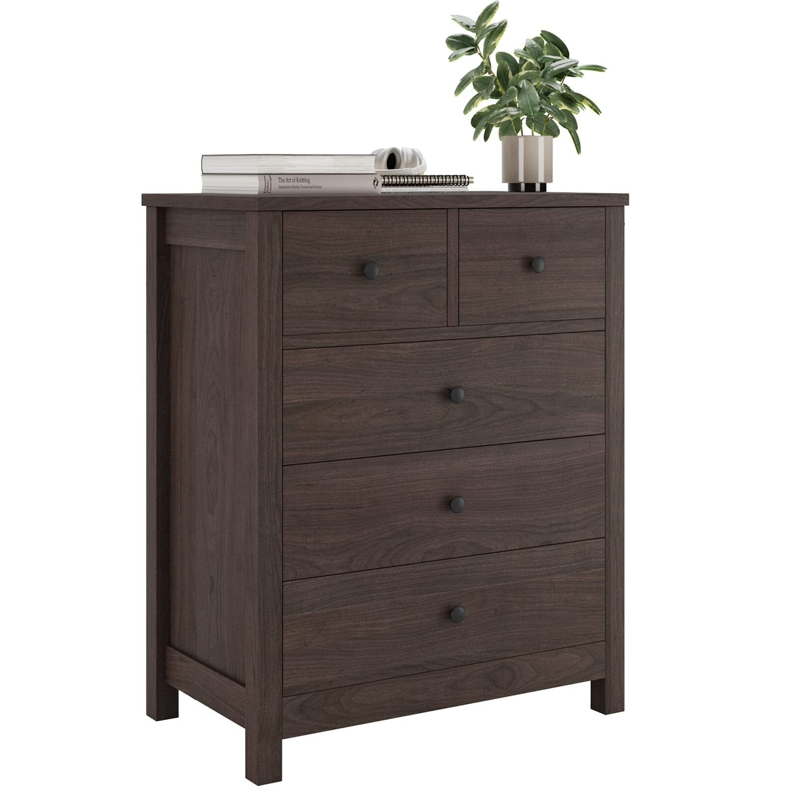 5 Drawer Dresser with Deep Space,Storage Cabinet