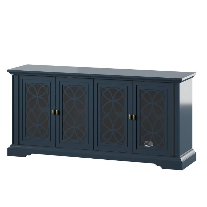TV Stand for TVs up to 65" with Screen Printed Doors