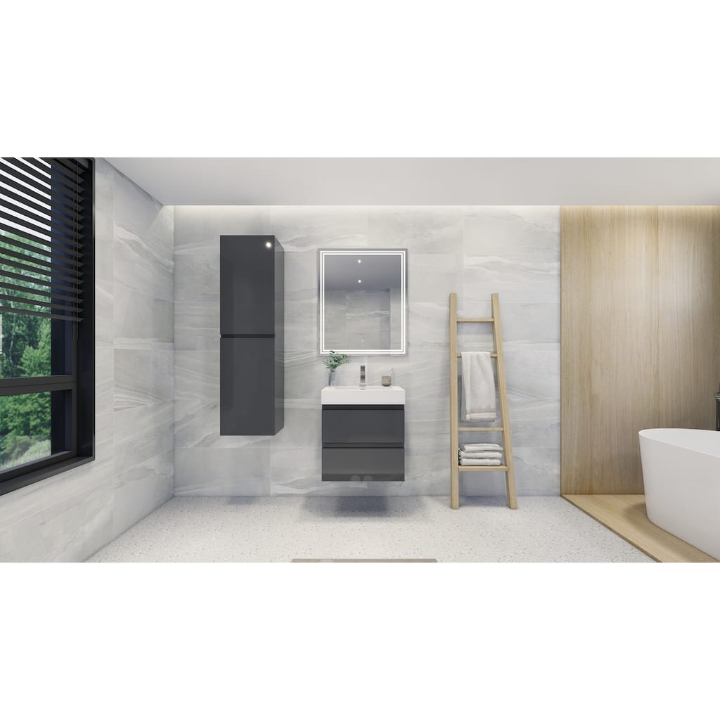 Baillie 24'' Wall-Mounted Vanity with Reinforced Acrylic Sink