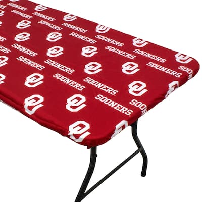 Oklahoma Sooners Tailgate Fitted Tablecloth, 33" x 33", Card Table