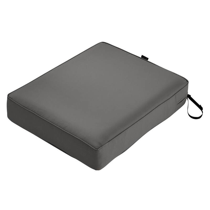 Classic Accessories Montlake Water-Resistant Outdoor Seat Cushion - Light Charcoal Grey