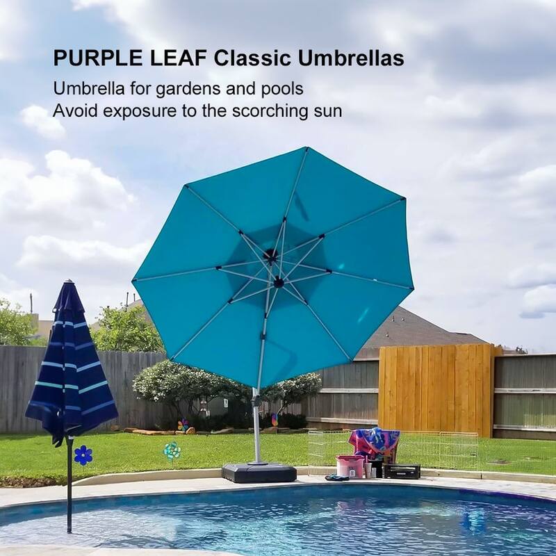 PURPLE LEAF 13 ft Round Offset Hanging Patio Umbrella