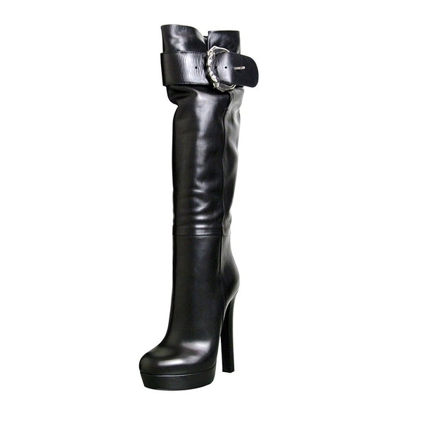 womens leather platform boots