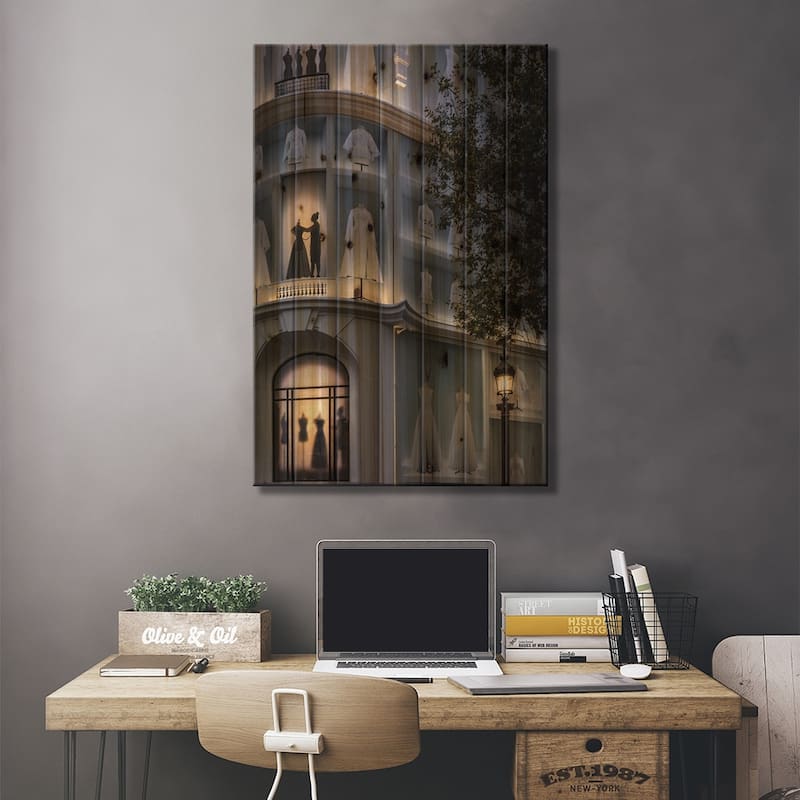 Dior Champs-Elysees, Paris Print On Wood by Jérôme Labouyrie - Multi-Color
