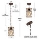 preview thumbnail 7 of 12, Farmhouse 1-Light Rustic Wood Cylinder Island Pendant Lights for Dining Room - 6'' L x 6'' W x 11'' H