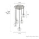 preview thumbnail 4 of 10, Hunter Maple Park Round Cluster Ceiling Light- Kitchen Island, Dining Room, Entry - Modern Farmhouse, Contemporary, Transitional