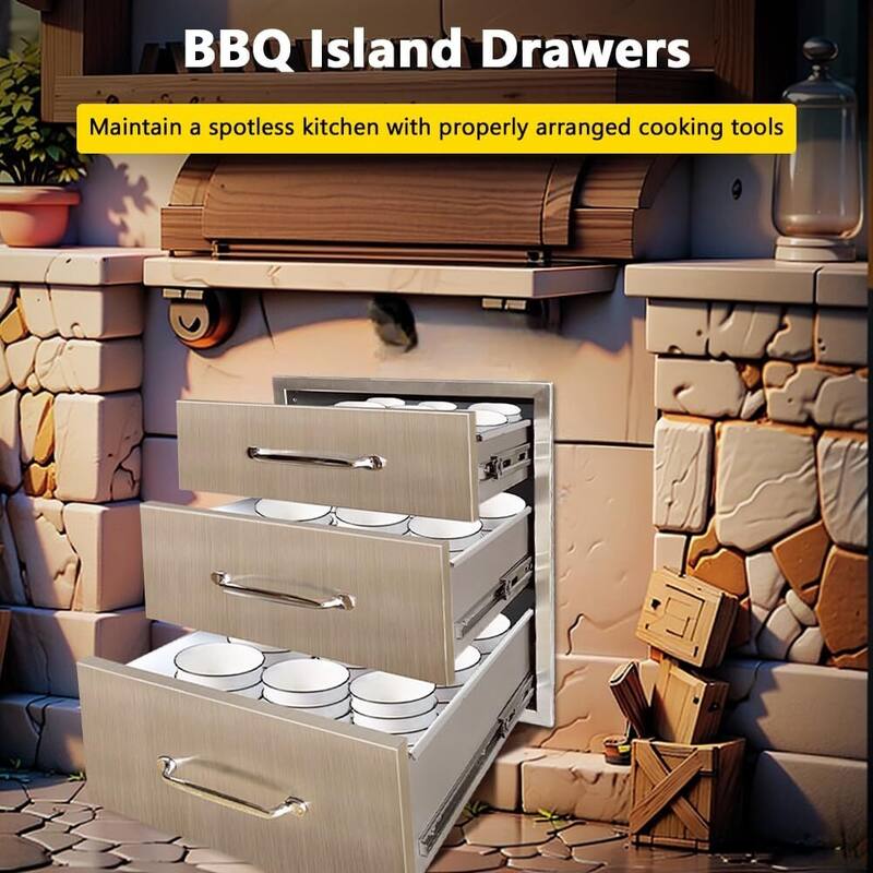 Outdoor Kitchen Drawer 30" W x 10" H x 23" D