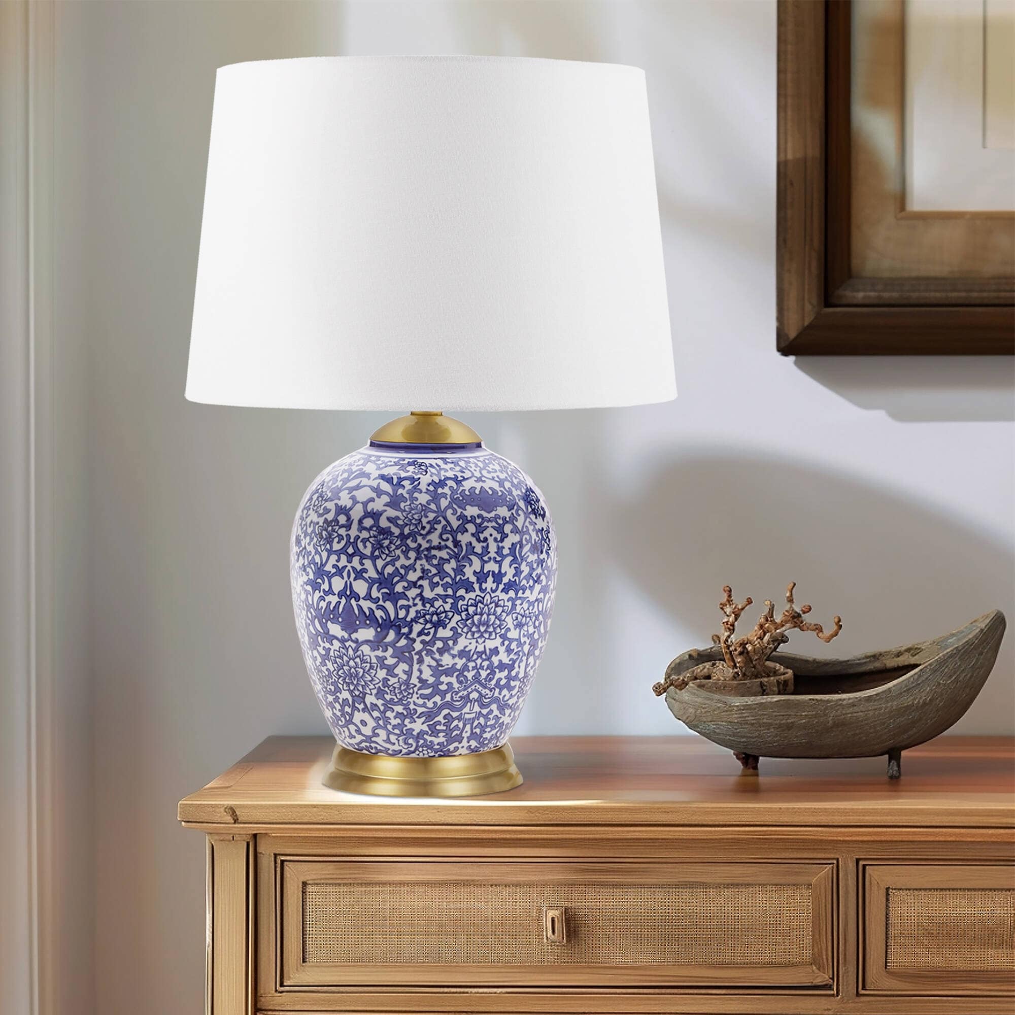 Faceted porcelain table lamp cheap
