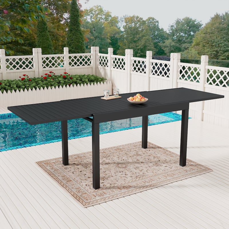 53"- 106" Aluminum Patio Extendable Dining Table