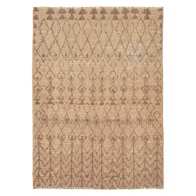 ECARPETGALLERY Flat-Weave Ankara FW Taupe Wool Tapestry Kilim - 4'8 x 6'9