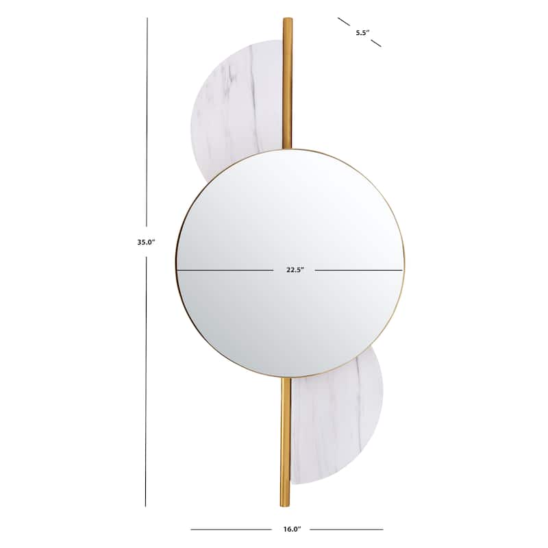 SAFAVIEH Aubree Modern Art Deco 16-inch Wall Mirror