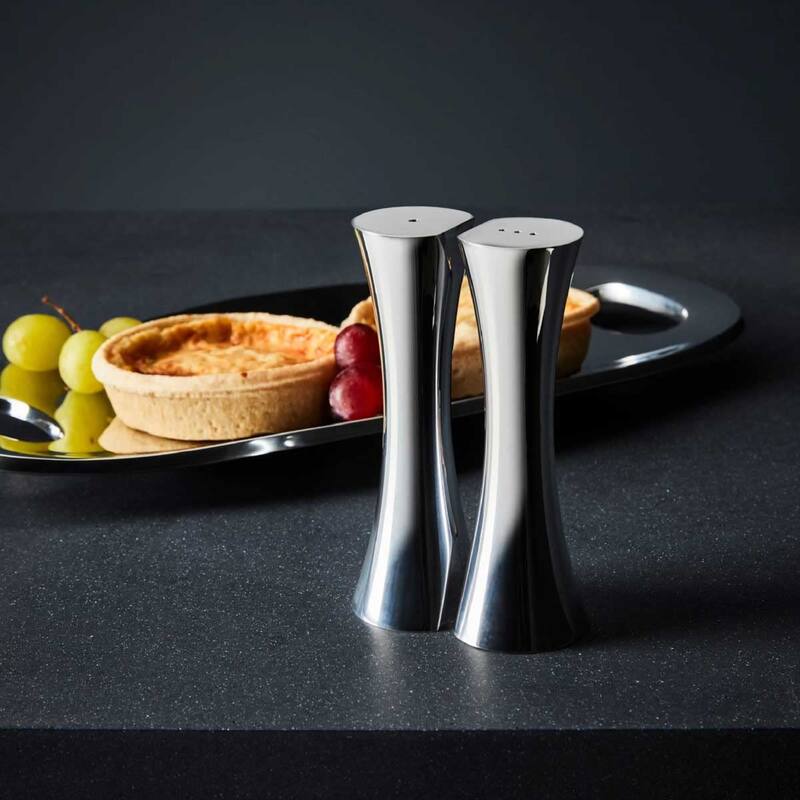 Nambe Kissing Salt and Pepper Shakers - 5" H