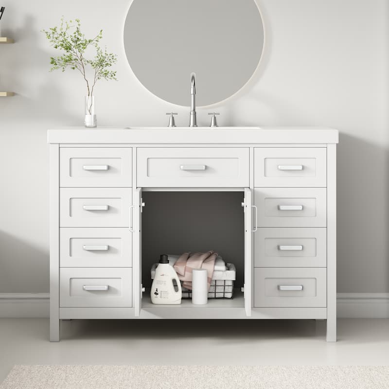 48" Classic Bathroom Vanity with Sink, Soft-Closing Doors & 8 Drawers