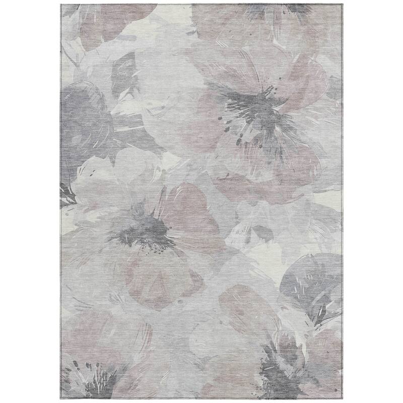 HomeRoots Floral Transitional Rectangle Outdoor Rug