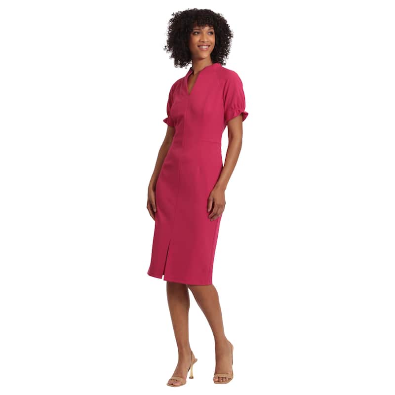 Maggy London V Neck Sheath Dress